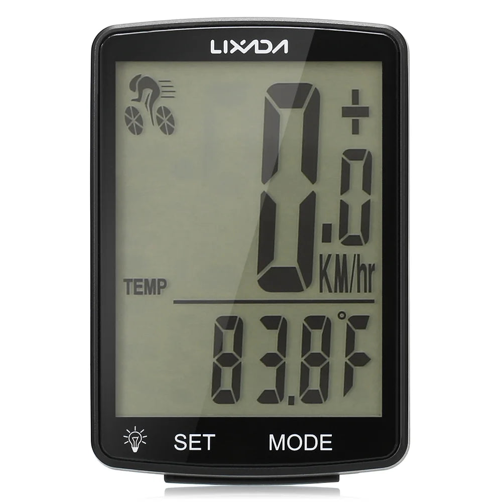 Wireless Bike Computer with LCD Screen Speedometer Odometer B735