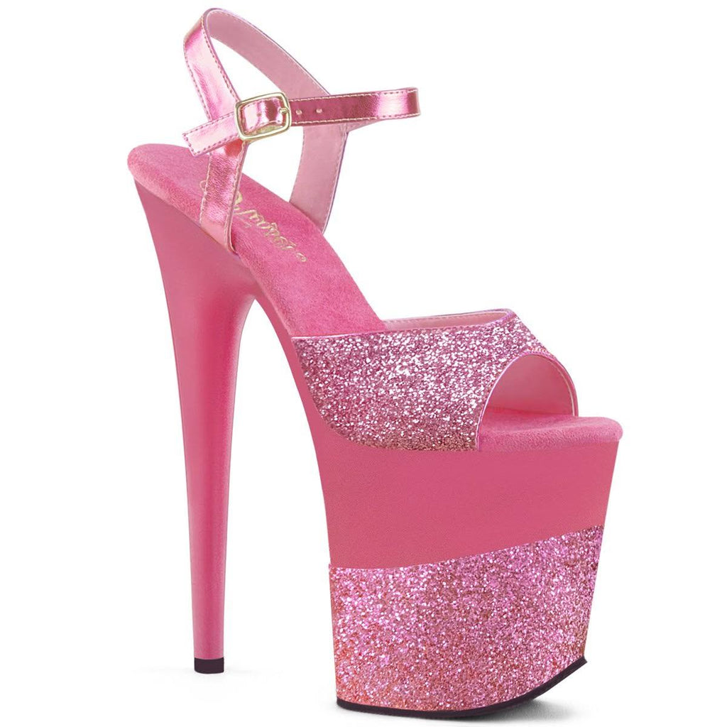 Gold 8x22 Heel Ankle Strap Platform S D11440