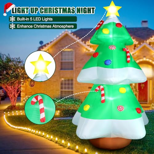 10 FT Christmas Inflatables Snowman Outdoor Yard Decorations with LED Lights V555
