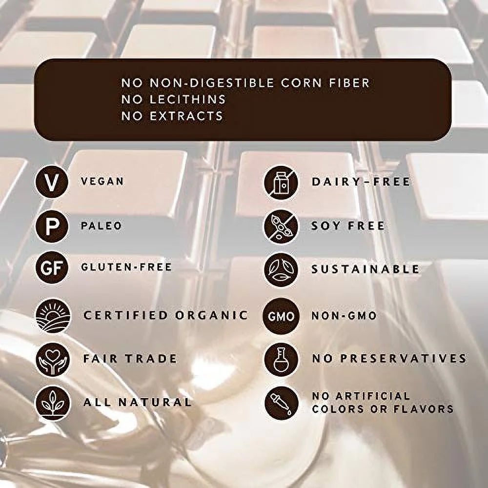 Chocolate Dominican Republic 72% 3 Pack Certified Organic Vegan 2 Ingredients J18552