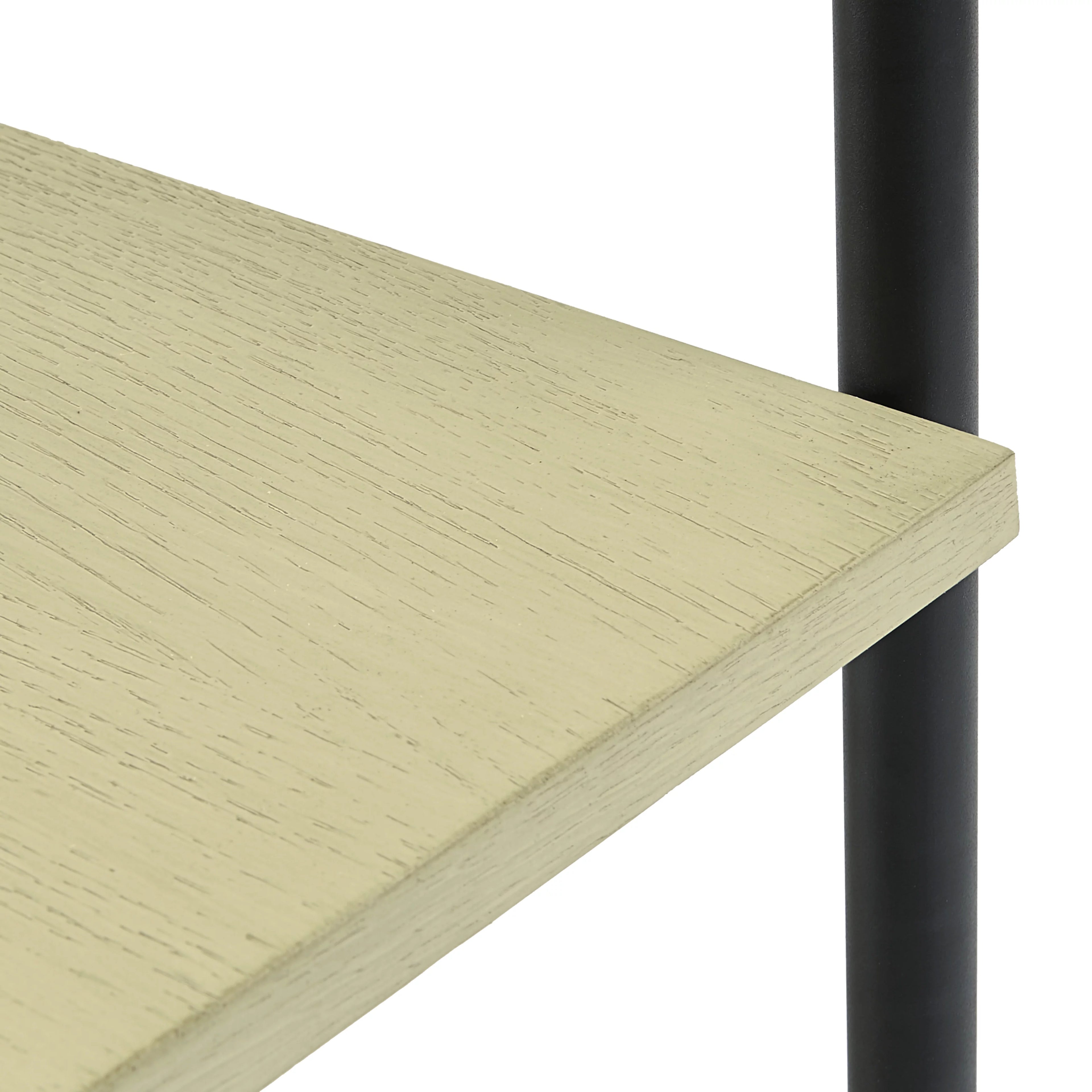 Ivory/Black 5 Shelf Bookcase H99533
