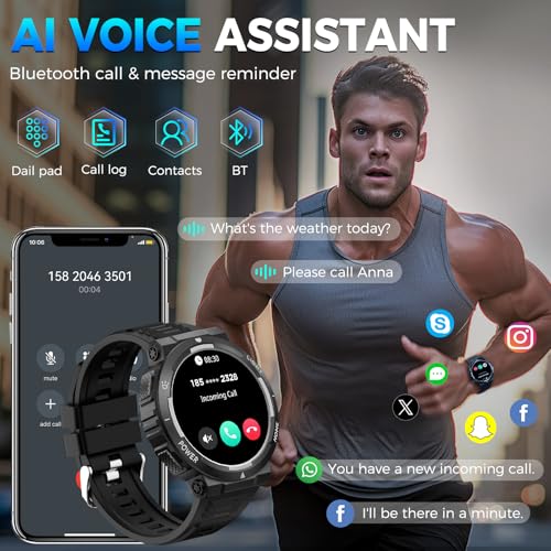 1.53” Rugged Smart Watch with LED Flashlight M99710