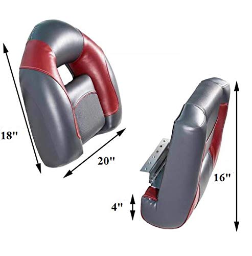 Compact Bass Boat Seats (Charcoal & Blue) X357231