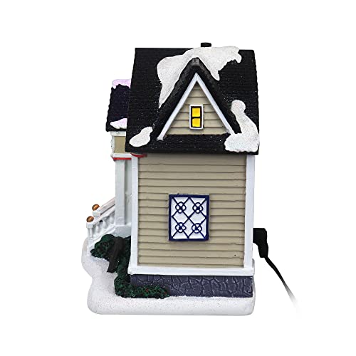 Lighted Musical Snow Village Collectible Building Houses T414