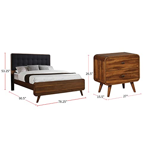 Dark Walnut Eastern King Bed 4-Piece Set X549009