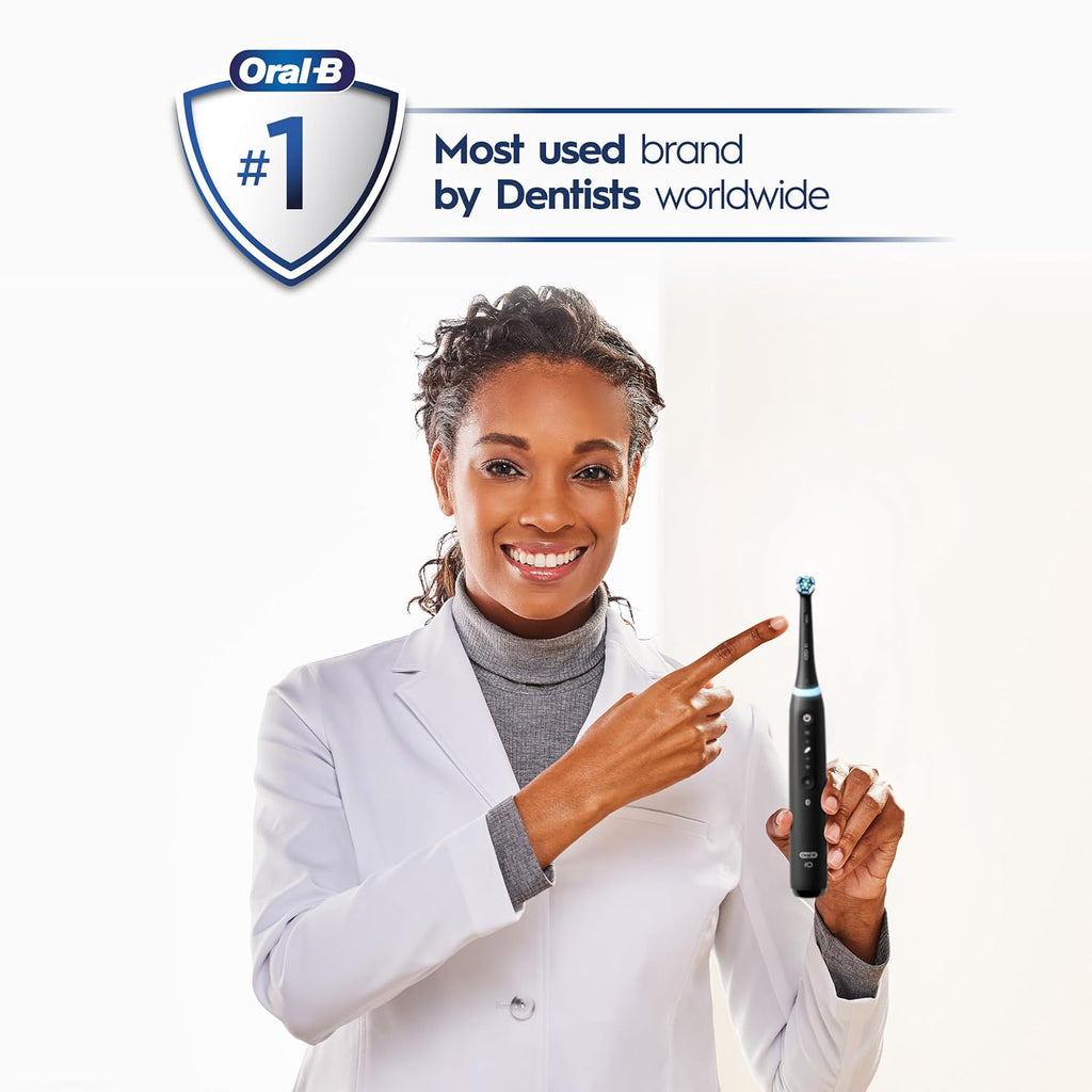 White Rechargeable Electric Toothbrush with Pressure Sensor, 2 Minute Timer, 5 Cleaning Settings, 1 Replacement Head, Travel Case U35385
