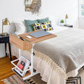 Over Bed Table with Drawer Adjustable Height and Wheels G861
