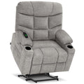 Navy Blue Fabric Power Lift Recliner Chair B603