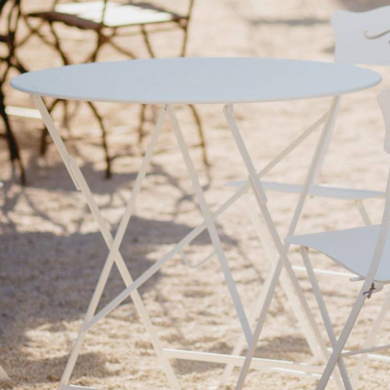 Red Ochre Round Folding Table V264205