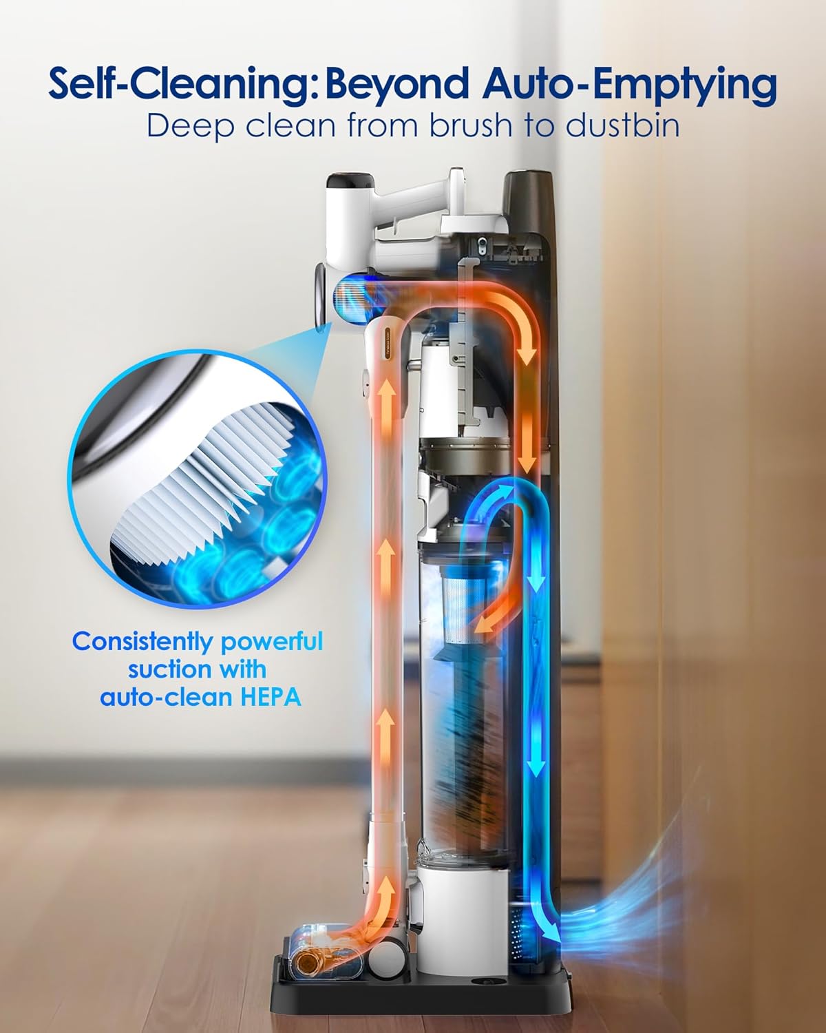 Cordless Stick Vacuum Cleaner with 3L Dust Clean Station P221328