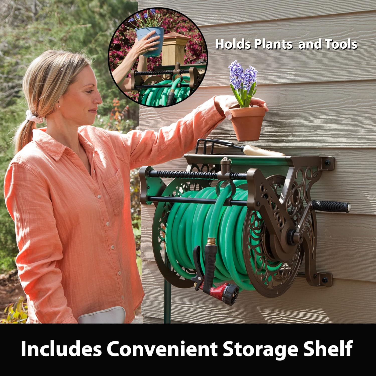 Bronze Decorative Wall Mount Hose Reel Z667408