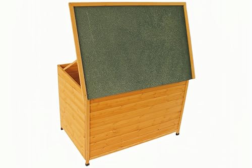 Natural Wooden Doghouse with Elevated Floor B5066