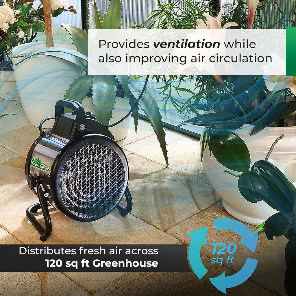 Greenhouse Heater with Thermostat - 11”x 8”x12.5" - 110v Heater J805183