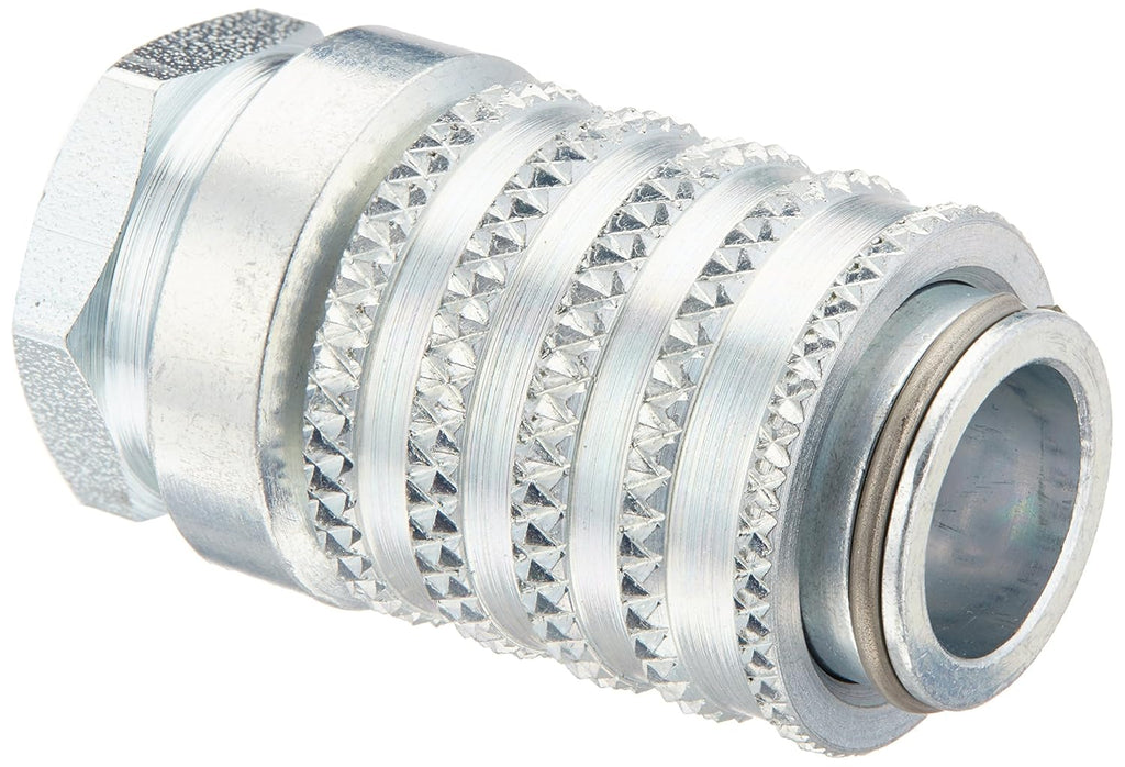 Steel Test Port Quick Coupler with Female Pipe Thread, 1/8" Body Size, 1/8"-27 NPTF Thread Size, 1.67" Length Pack of 2 I232