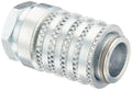 Steel Test Port Quick Coupler with Female Pipe Thread, 1/8" Body Size, 1/8"-27 NPTF Thread Size, 1.67" Length Pack of 2 I232