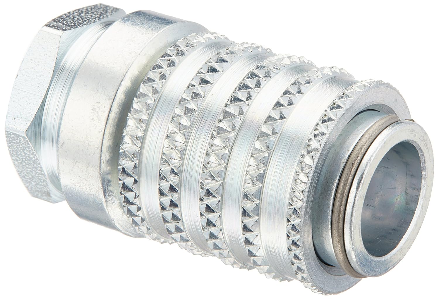 Steel Test Port Quick Coupler with Female Pipe Thread, 1/8" Body Size, 1/8"-27 NPTF Thread Size, 1.67" Length Pack of 2 I232