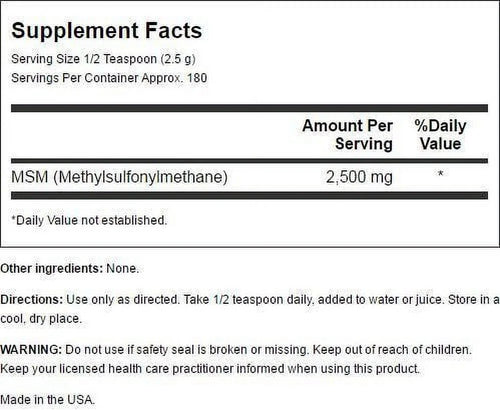 100% Pure Msm Powder 16 oz M658426