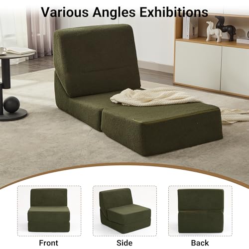 Pink Folding Sofa Bed with Memory Foam F17698