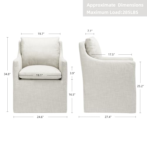 Upholstered Dining Chair with 4 Casters J6667
