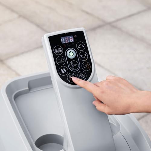 Gray Inflatable Hot Tub with Cover Q633224