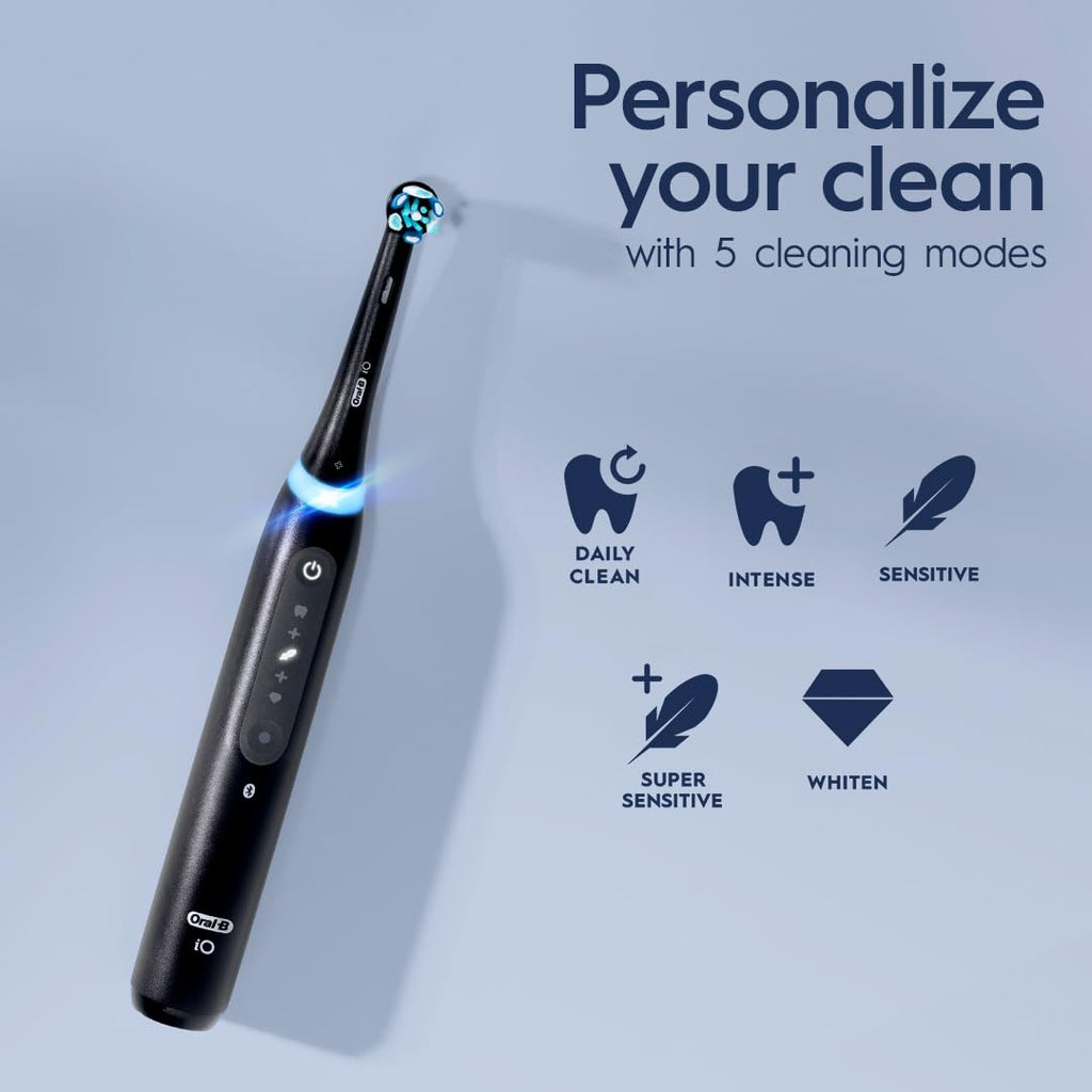White Rechargeable Electric Toothbrush with Pressure Sensor, 2 Minute Timer, 5 Cleaning Settings, 1 Replacement Head, Travel Case U35385