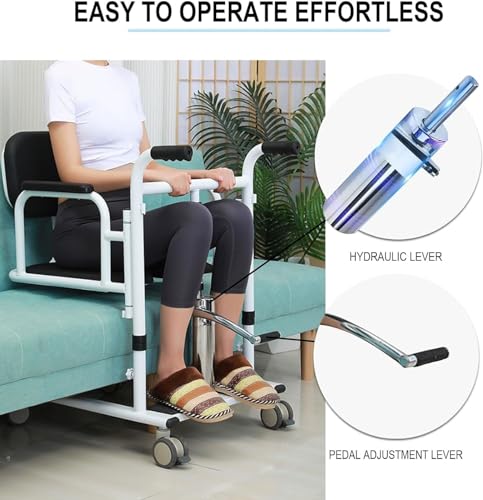 4 in 1 Hydraulic Patient Lift Transfer Chair with 180° Split Seat Q526092