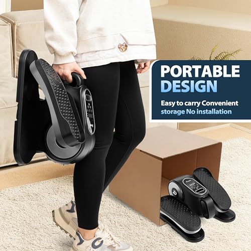 Under Desk Elliptical Machine with Remote, 12 Speed Levels, Quiet Portable Machine I19866