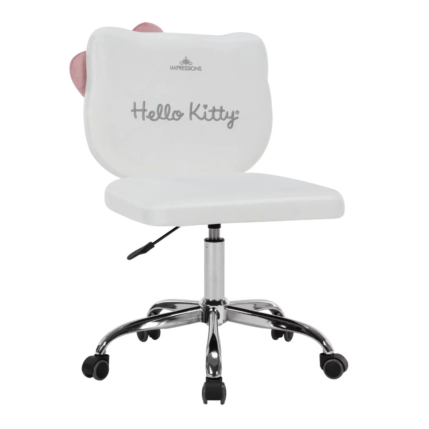 Pink Swivel Vanity Chair with Wheels F74744