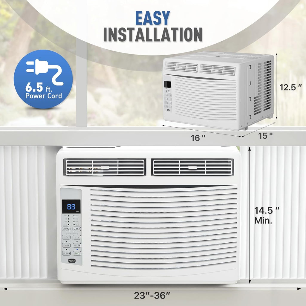 6000 BTU 115V Smart Window AC S9330