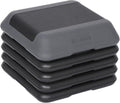 16"" x 16"" Adjustable Height Stepper Square Workout Platform with 4 Risers, Grey&Black X52151