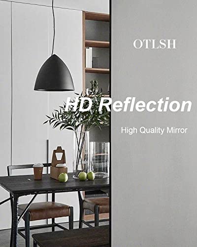 Arched Floor Mirror, 58" Full Length Mirror with Stand, Aluminum Frame - Black G72917