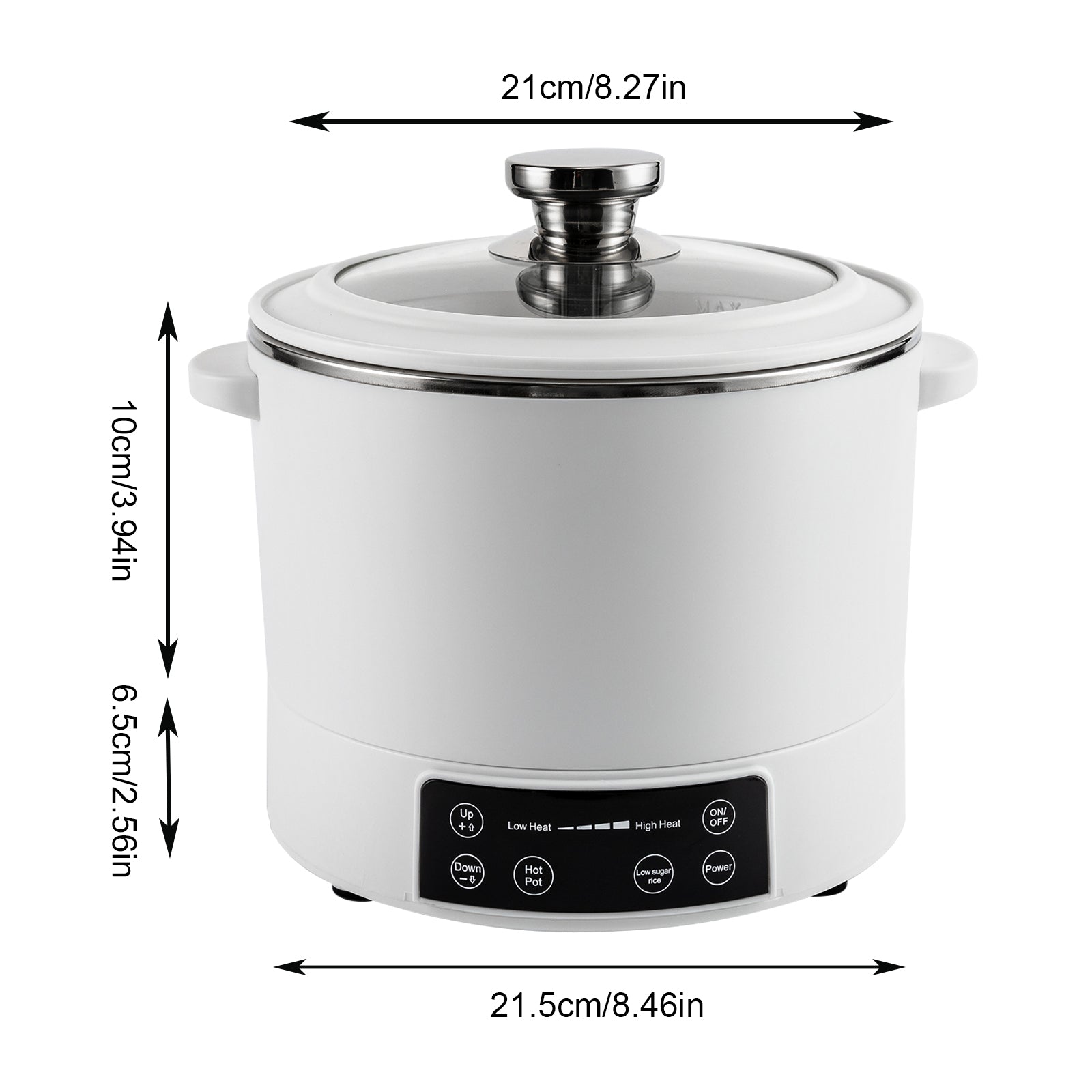 3L Electric Hot Pot with Steamer Nonstick Coating O7003