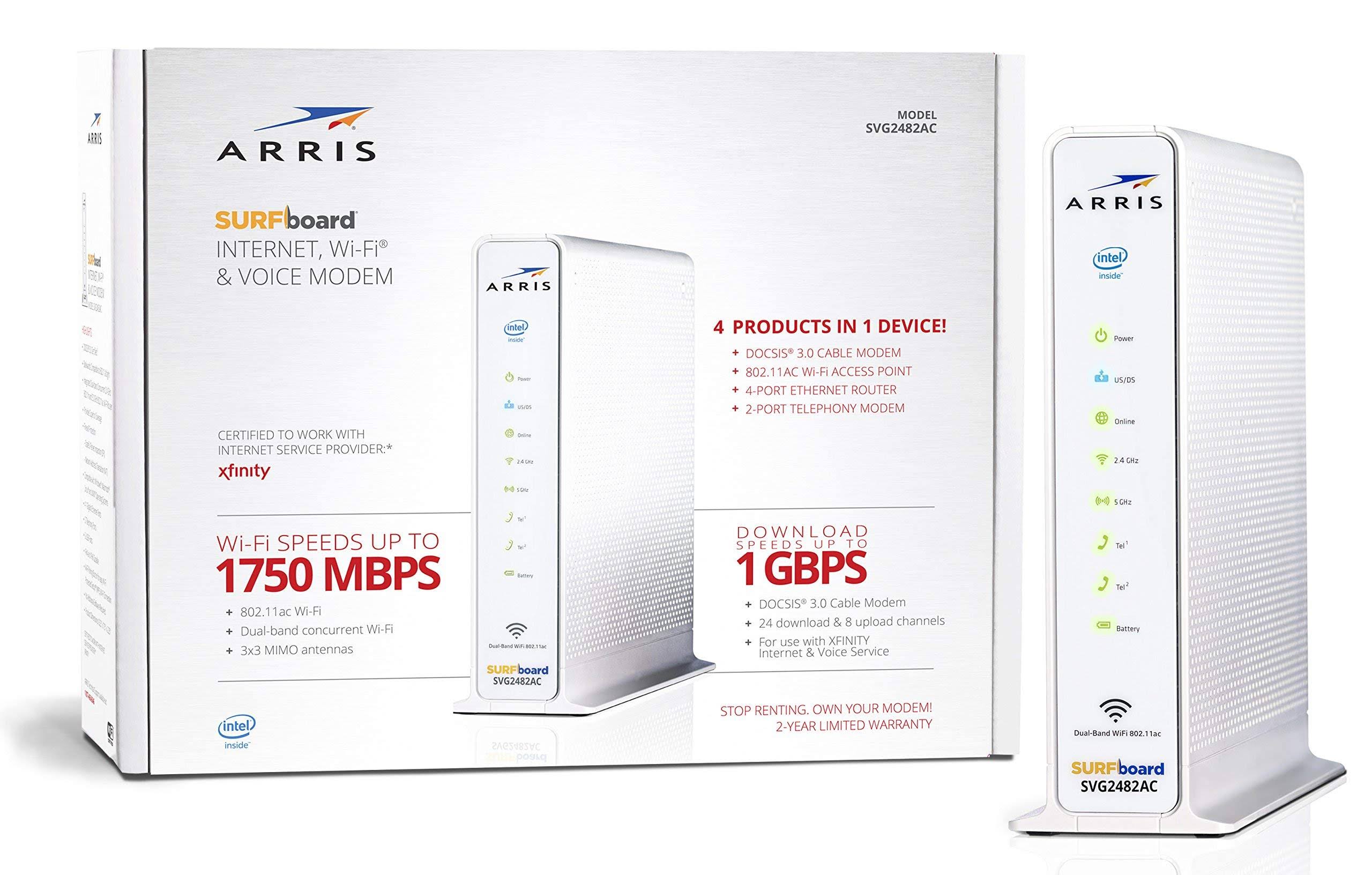 Docsis 3.0 Cable Modem Plus Ac1750 Dual Band Wi-Fi Router G412