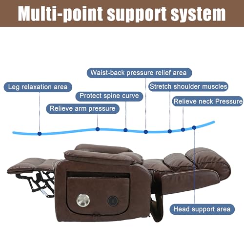 Power Lift Recliner with Massage and Heat, Dual Motor, 2 Remote Controls T7311