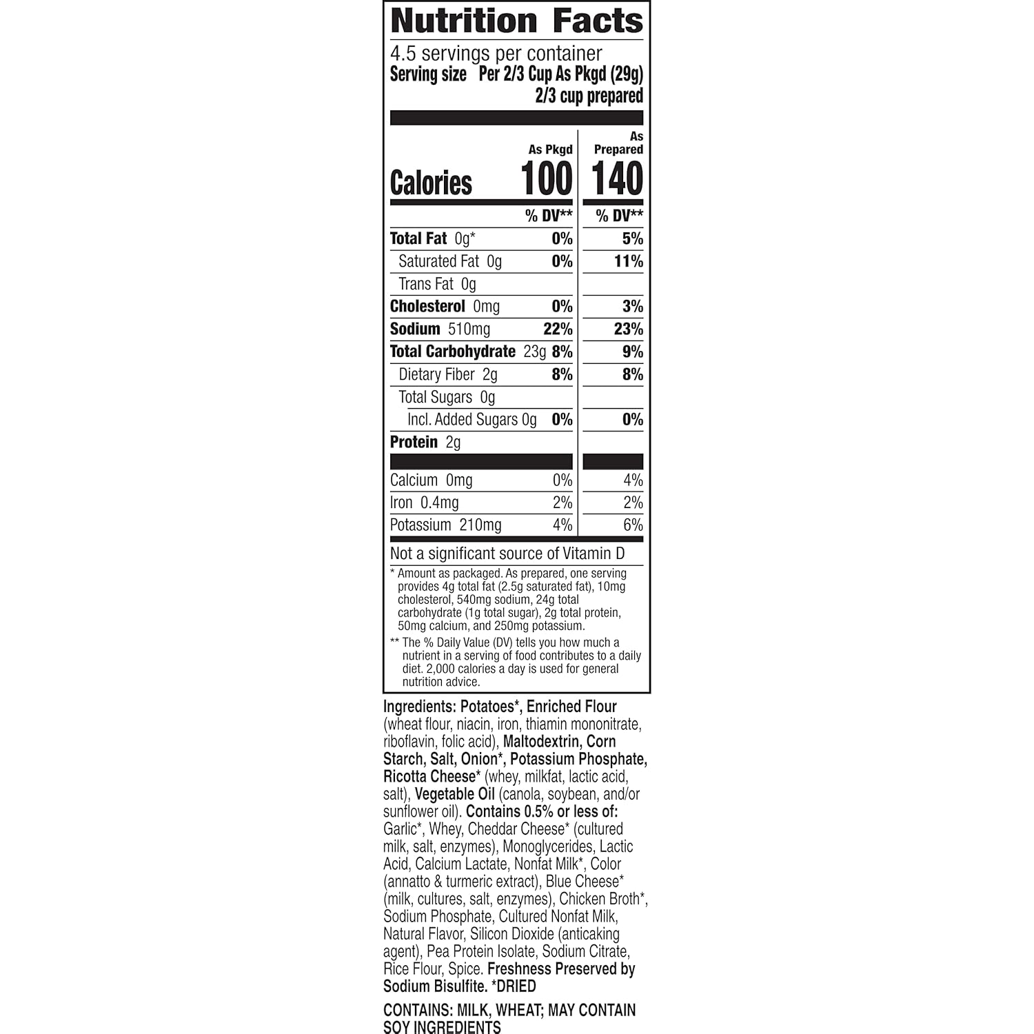 Au Gratin Potatoes, 4.7 oz N45714