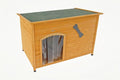 Natural Wooden Doghouse with Elevated Floor B5066