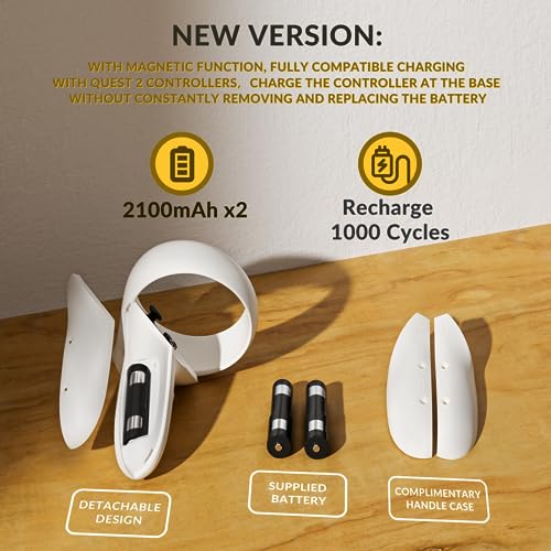 Charging Dock for VR Headset & Controllers with 2 Rechargeable 2100mAh Batteries Z29073