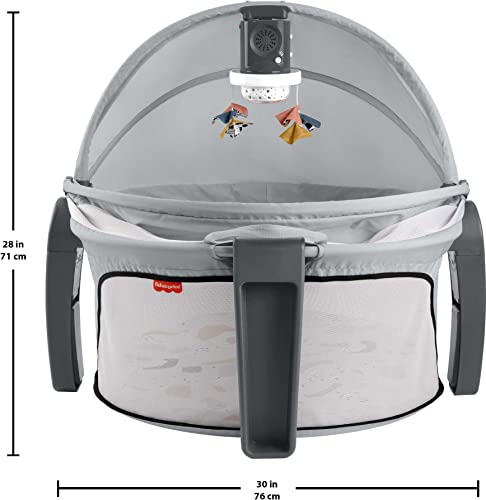 Portable Baby Bassinet with Lights Music & Canopy F279705