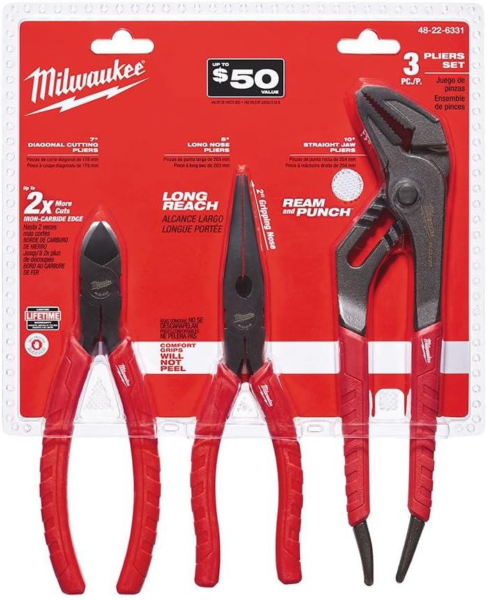 3pk Alloy Stl Pliers Set U348