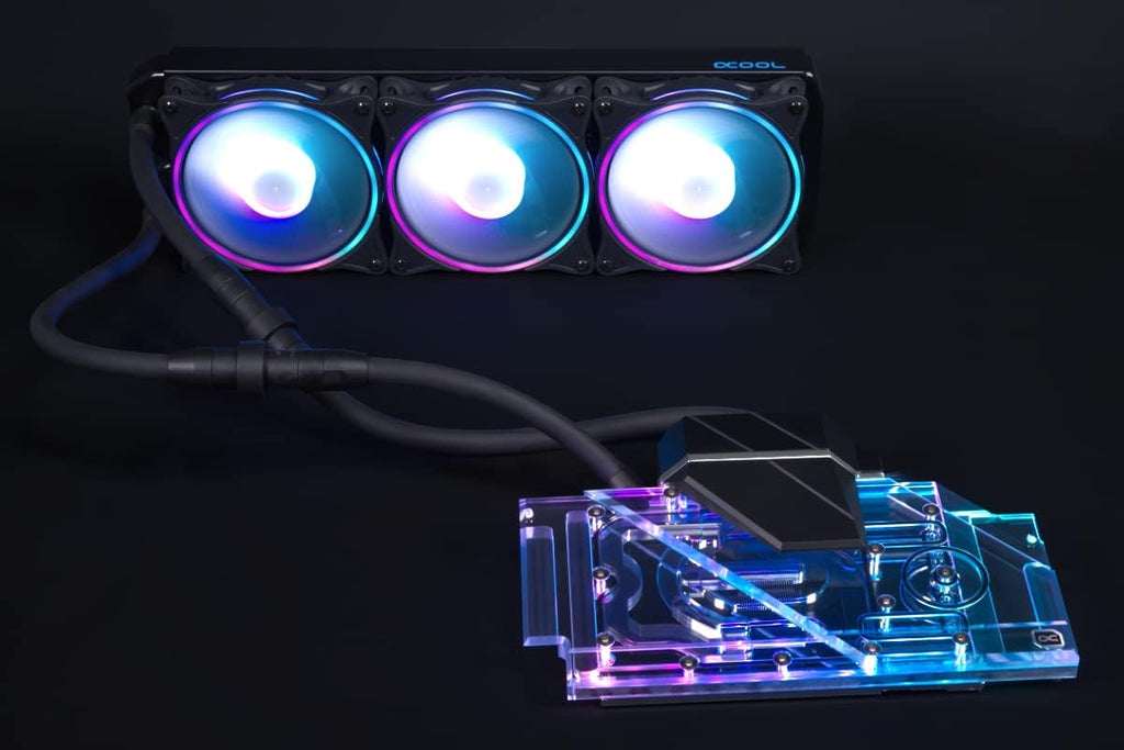 360mm AIO GPU Cooler with Backplate, Digital RGB, Nickel/Plexi H844823