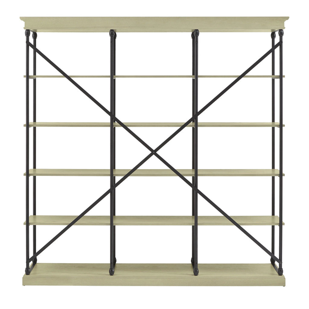Ivory/Black 5 Shelf Bookcase H99533