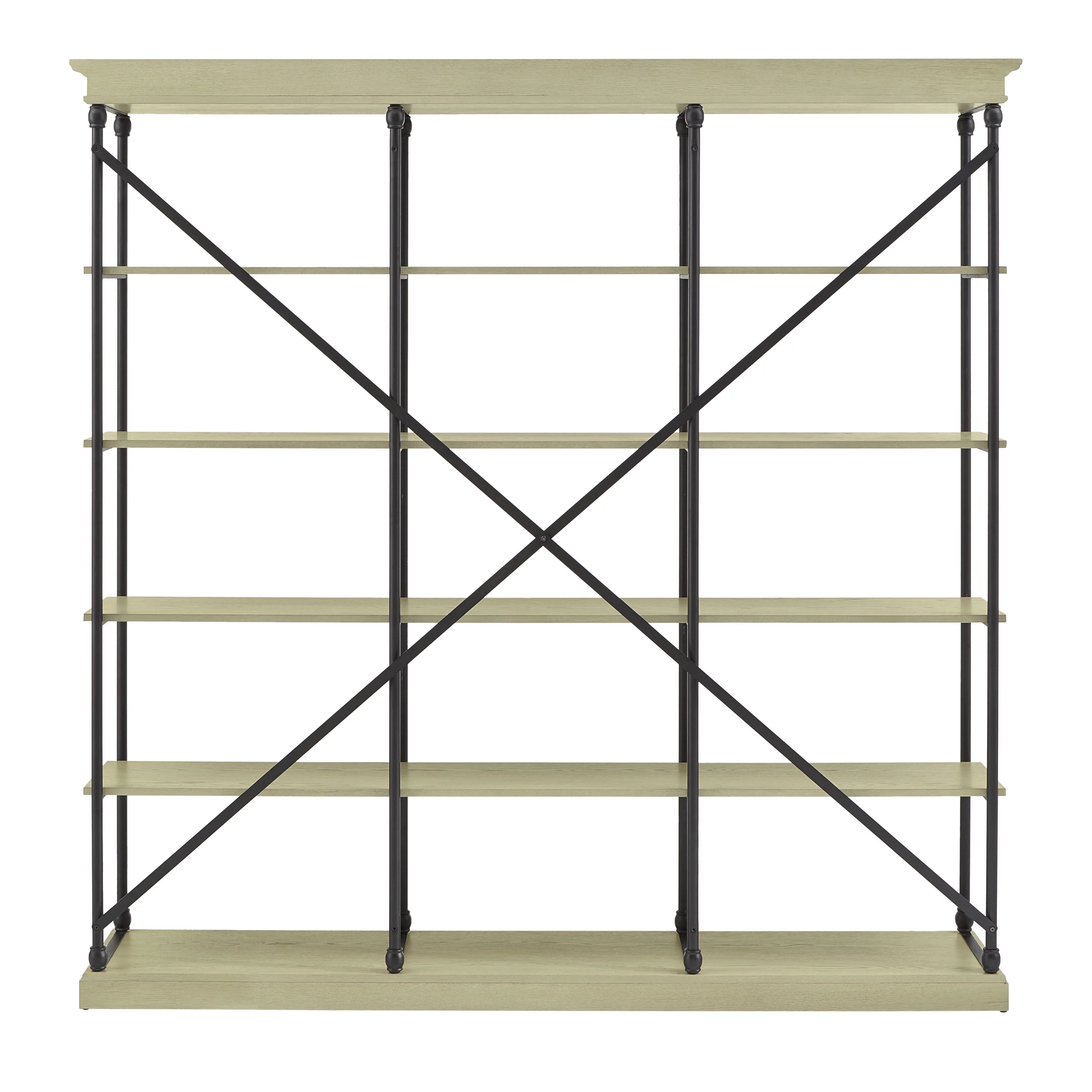 Ivory/Black 5 Shelf Bookcase H99533