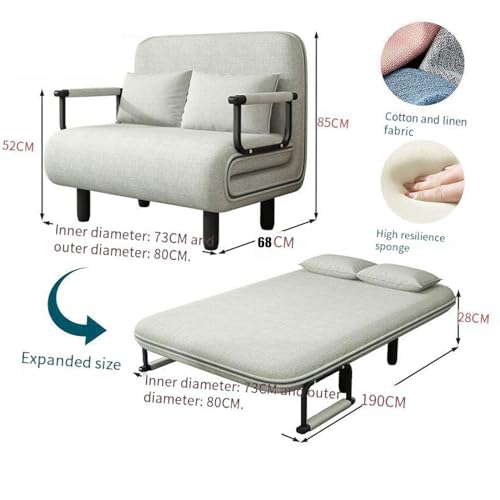 Twin Size Memory Foam Convertible Sofa Bed with Washable Cover L719862