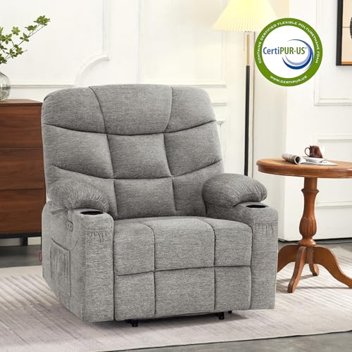 Navy Blue Fabric Power Lift Recliner Chair B603