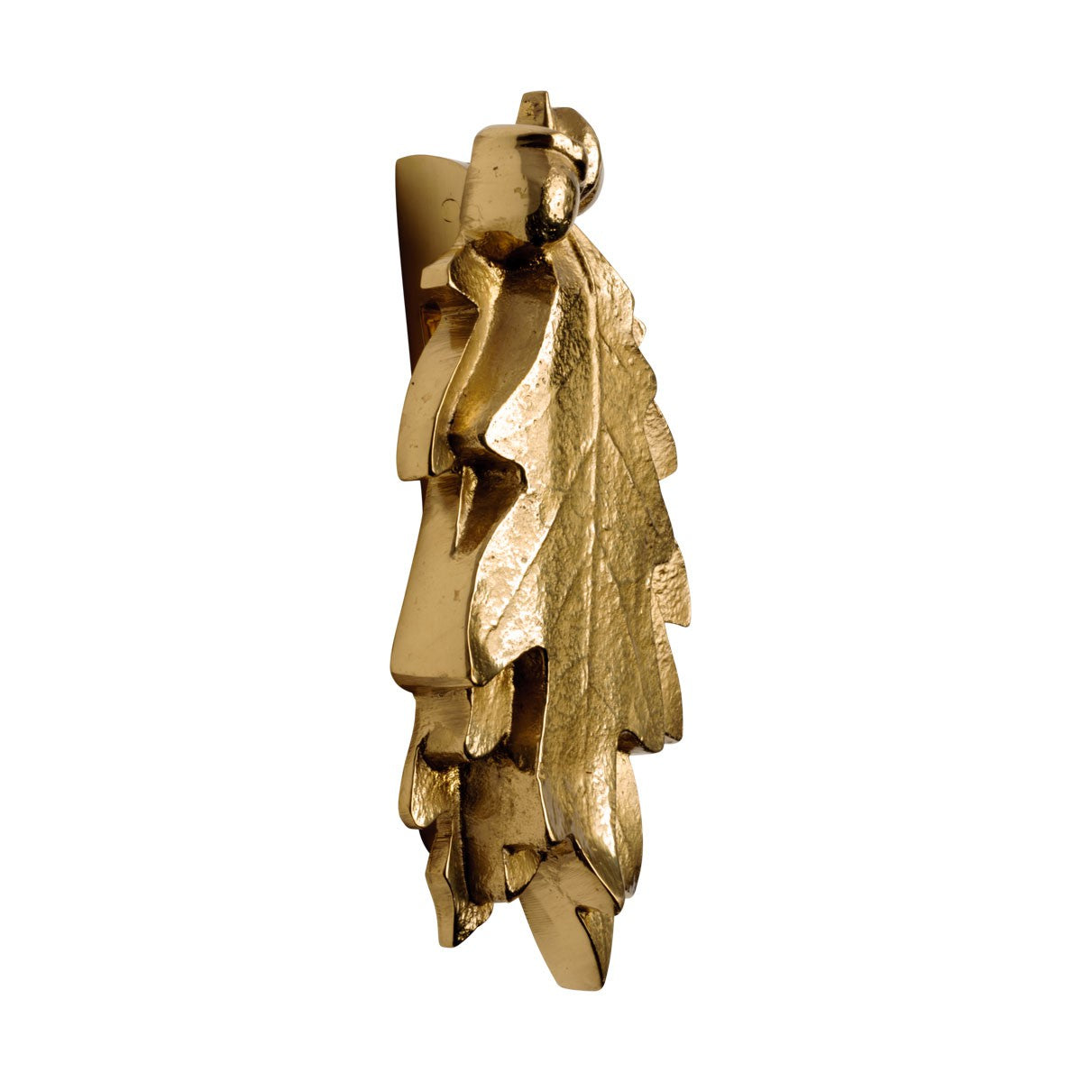 6" Solid Brass Oak Leaf Shaped Door Knocker H31441
