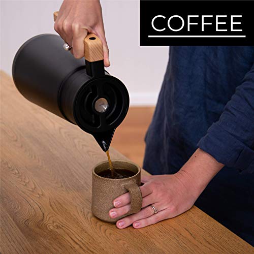 68 Oz Stainless Steel Insulated Coffee Carafe with Tea Infuser and Strainer L19603