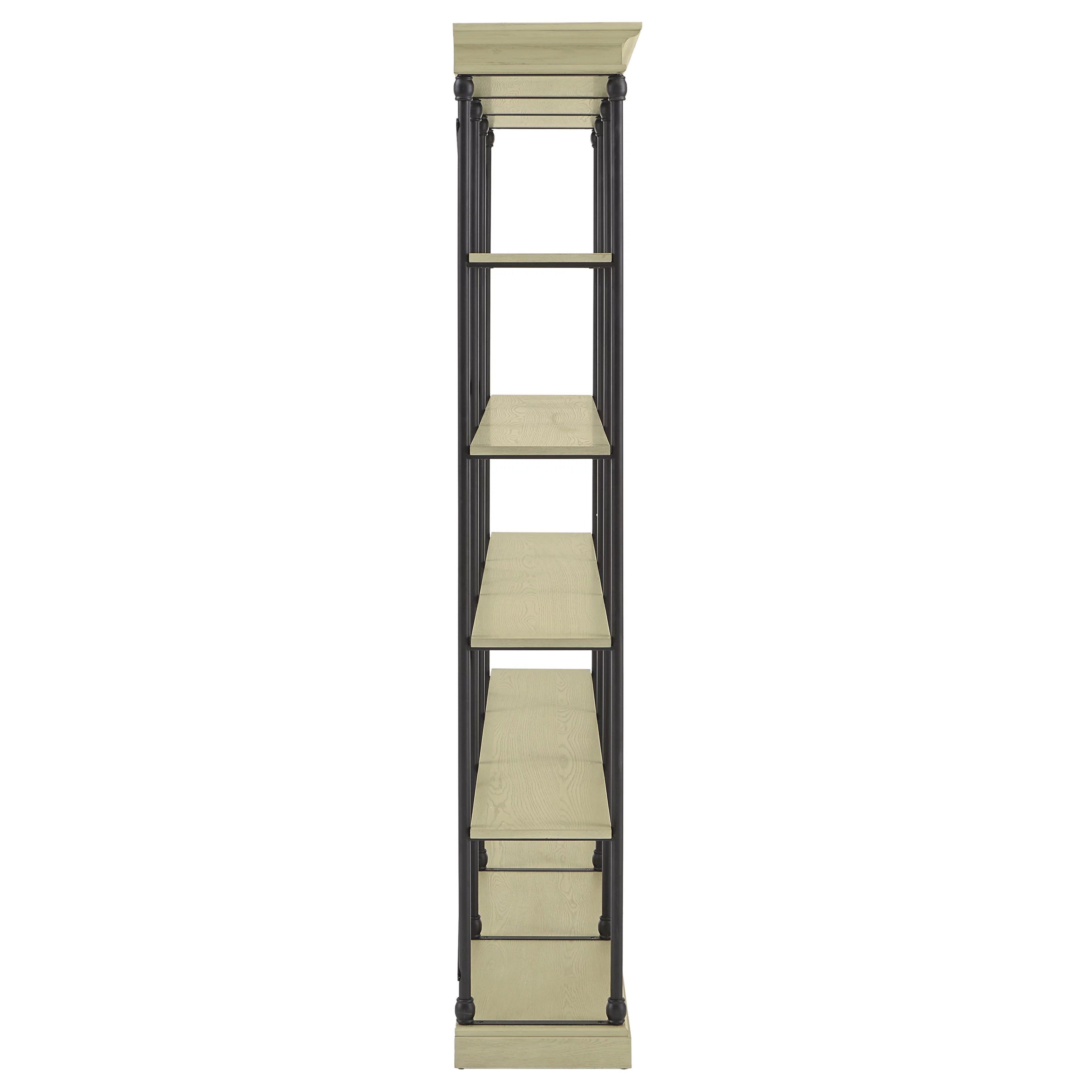 Ivory/Black 5 Shelf Bookcase H99533