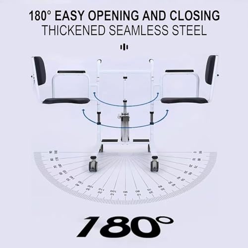 4 in 1 Hydraulic Patient Lift Transfer Chair with 180° Split Seat Q526092