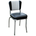 Dual Tone Channel Back Diner Chair with Box Seat I444
