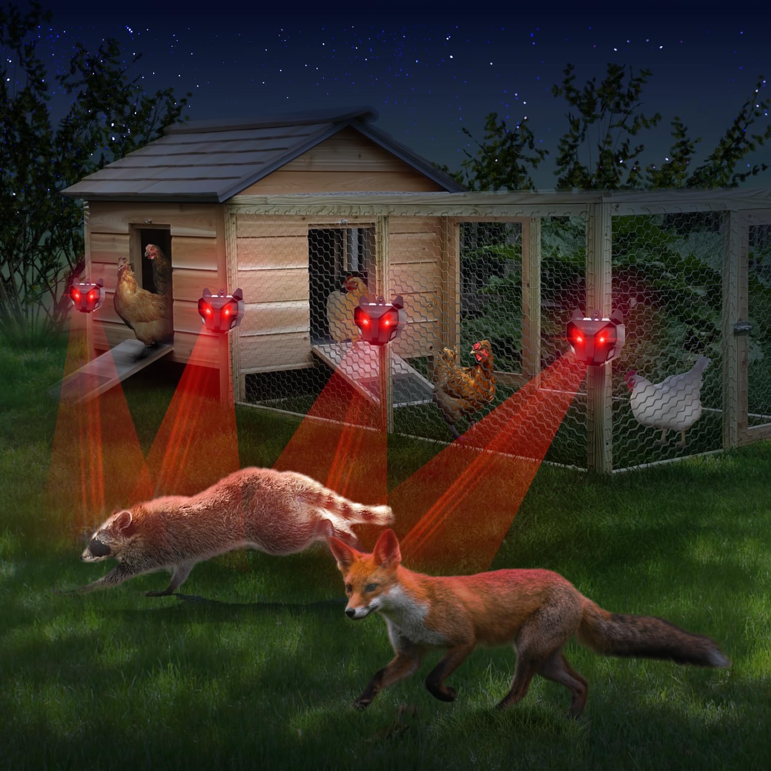4 Pack Solar Animal Repeller H496